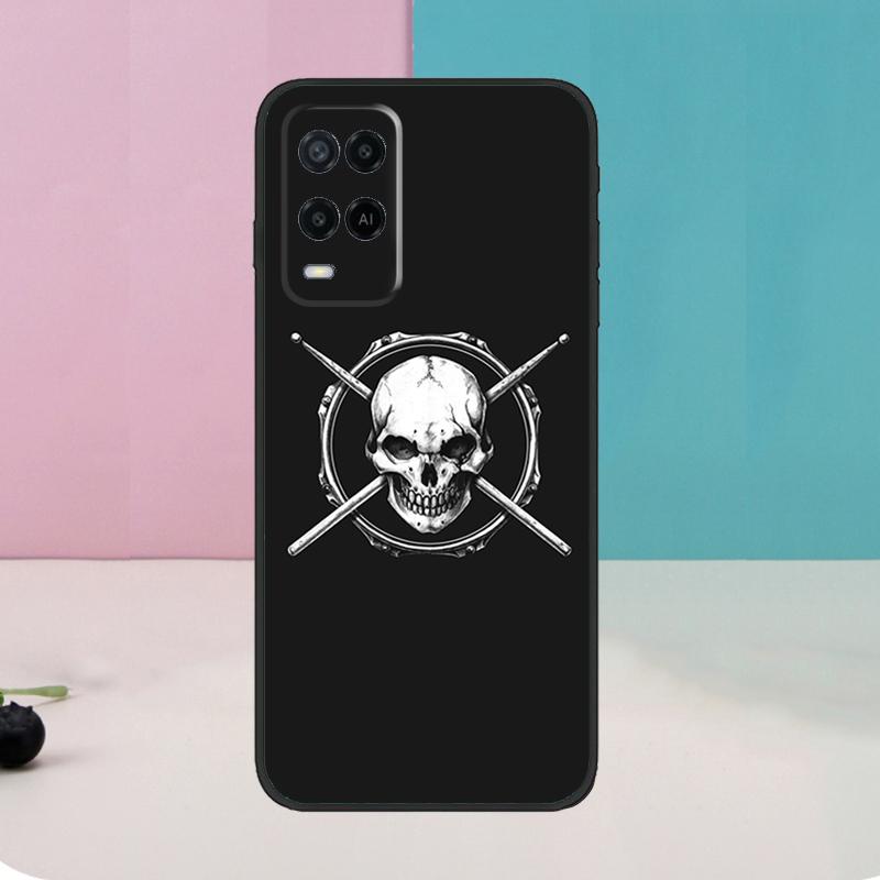Musical Instrument Drum For OPPO A74 A94 A54 A58 A78 A98 A5 A9 A53 A15 A52 A72 A17 A57 A77 A16 A76 A96 A57S Case