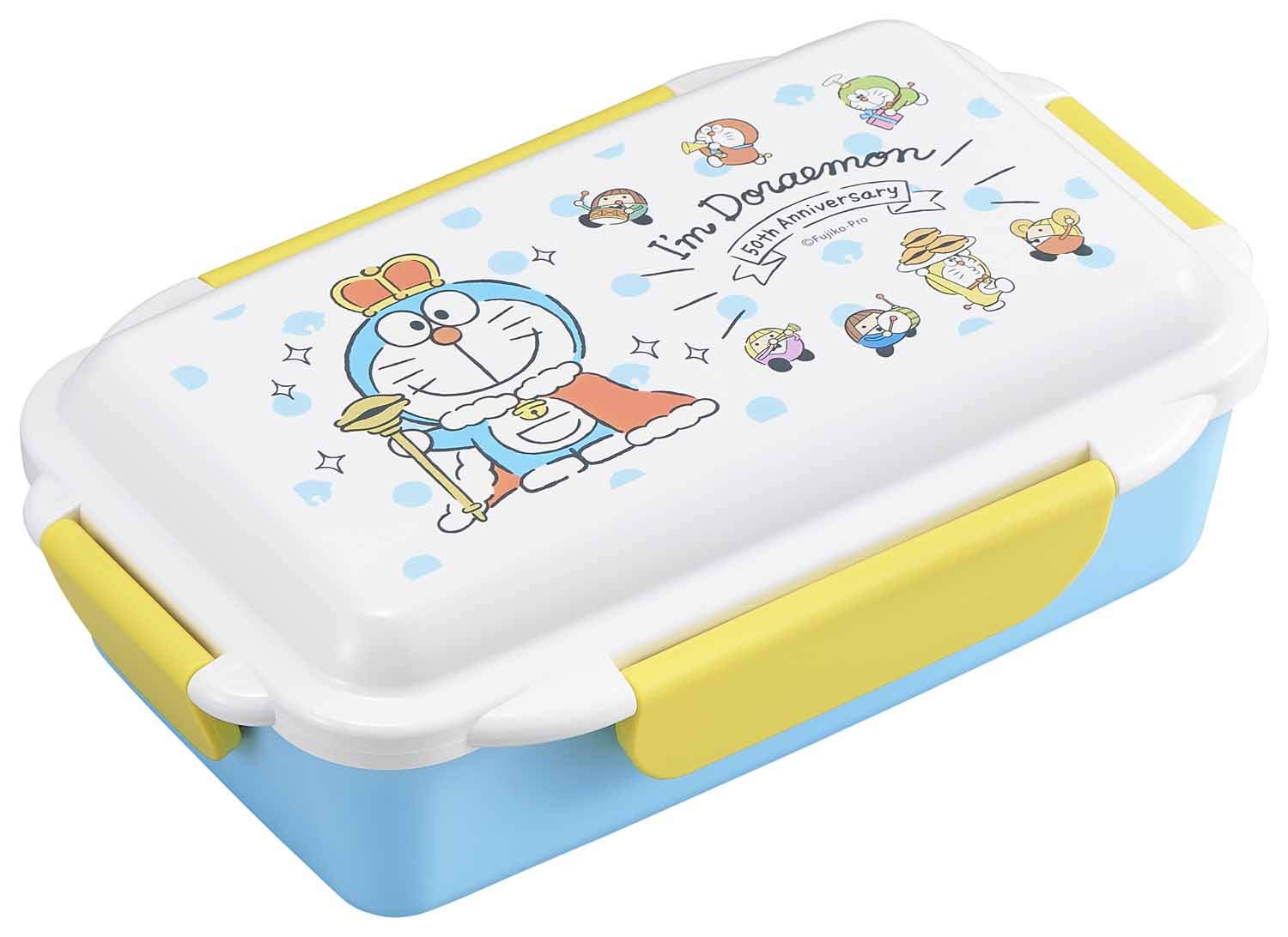 

OSK Bento Lunch Doraemon 50th 500ml Made in Dishwasher Box, Box, Anniversary, [With Dividers/4-Point Lock/Pressure-resistant] Japan, Safe, PCD-500