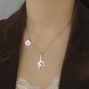 My Shape Initials A-Z Artistic Gymnastics Pendant Necklaces Women Eurhythmics Dancer Stainless Steel Letter Charms Chain Jewelry