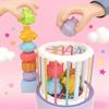 New 1-2 Year Old Boy Girl Baby Sensory Bin Shape Sorter Colorful Cube Sorting Game Shape Blocks Montessori Educational Toys Game
