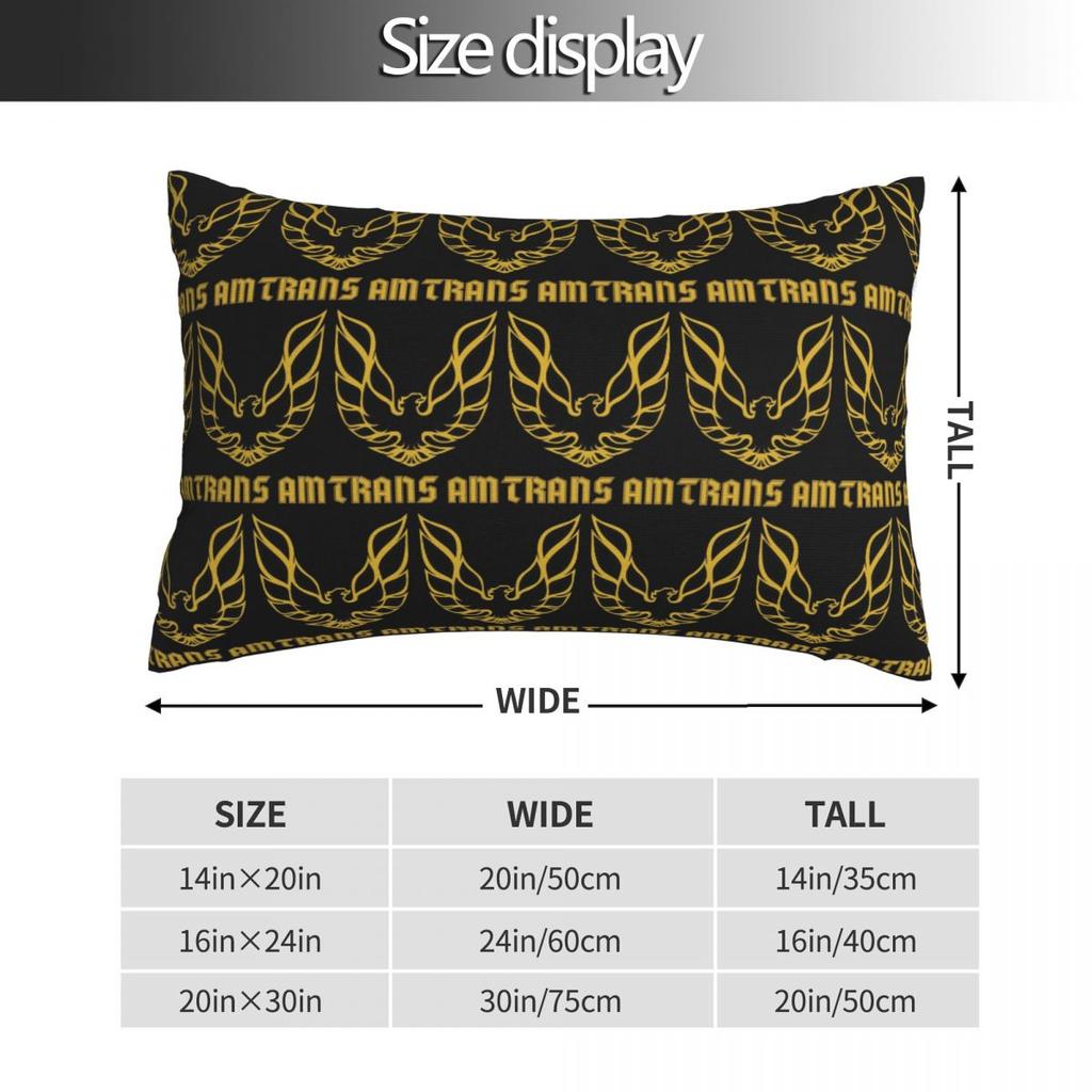 Trans Am Firebird Bandit Golden  Rectangle Pillowcase Cushion Cover Decorative Bedroom Bed Home Comfort Throw Pillow