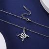 Fashion Celtic-Knot Pendant Necklace Witches-Knot Choker Chain Triquetra-Trinity Charm Clavicle Chain Jewelry Ornament
