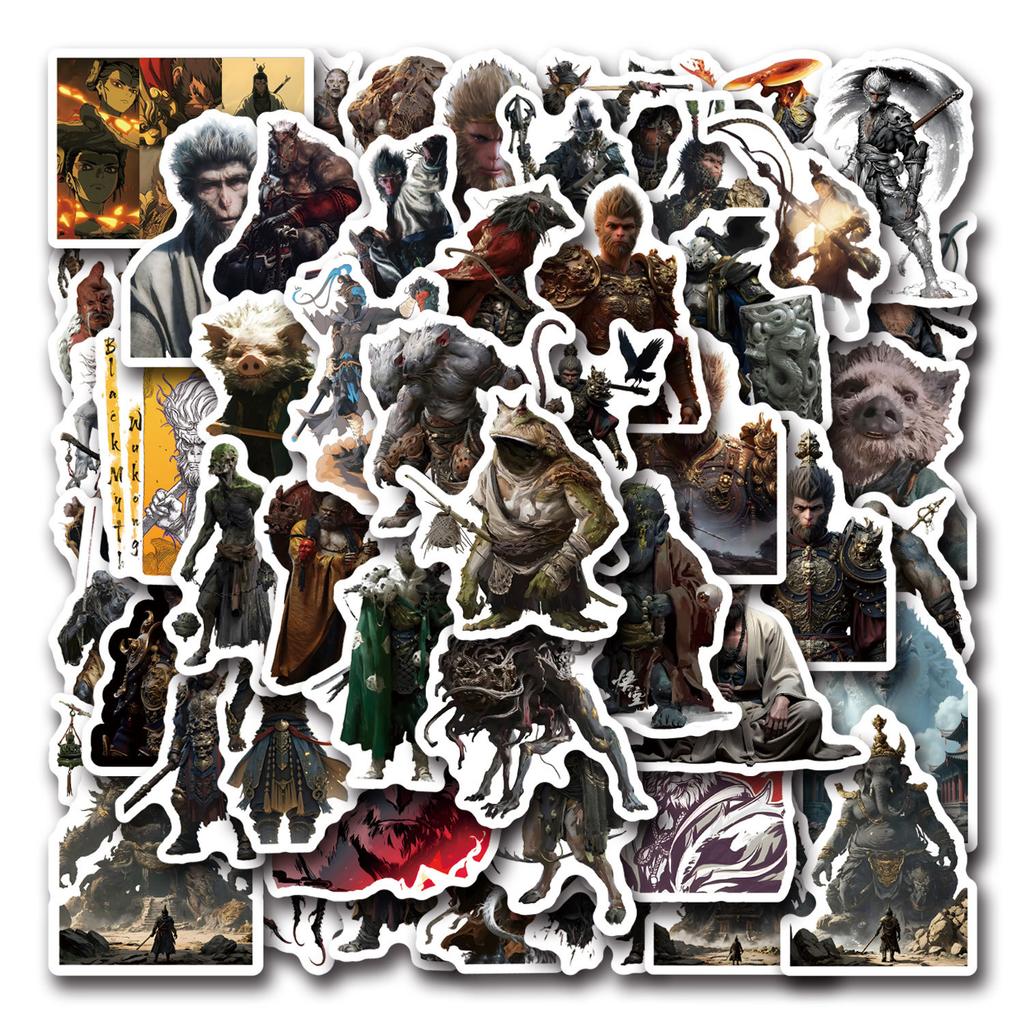 55 Neue Black Myth Wukong Graffiti-Sticker Dekorieren Koffer Handy Persönliche Sticker