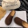 Thick-soled Bag Head Slippers Women's Outer Wear 2025 New Versatile Half-tow Boken Shoes One-pedal Height-increasing Lazy Casual Shoes