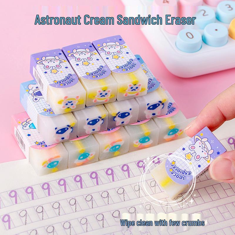 Astronaut Low-Dust Cuttable Eraser for Kids - Cute Cartoon Stationery for School, Exam & Art.