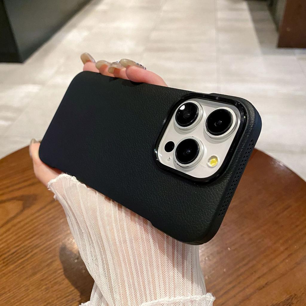 Suitable for IPhone 15promax with A Lychee Skin Texture Phone Case, 14 Ultra-thin Borderless Phone Case, 13iPhone12 Soft Case