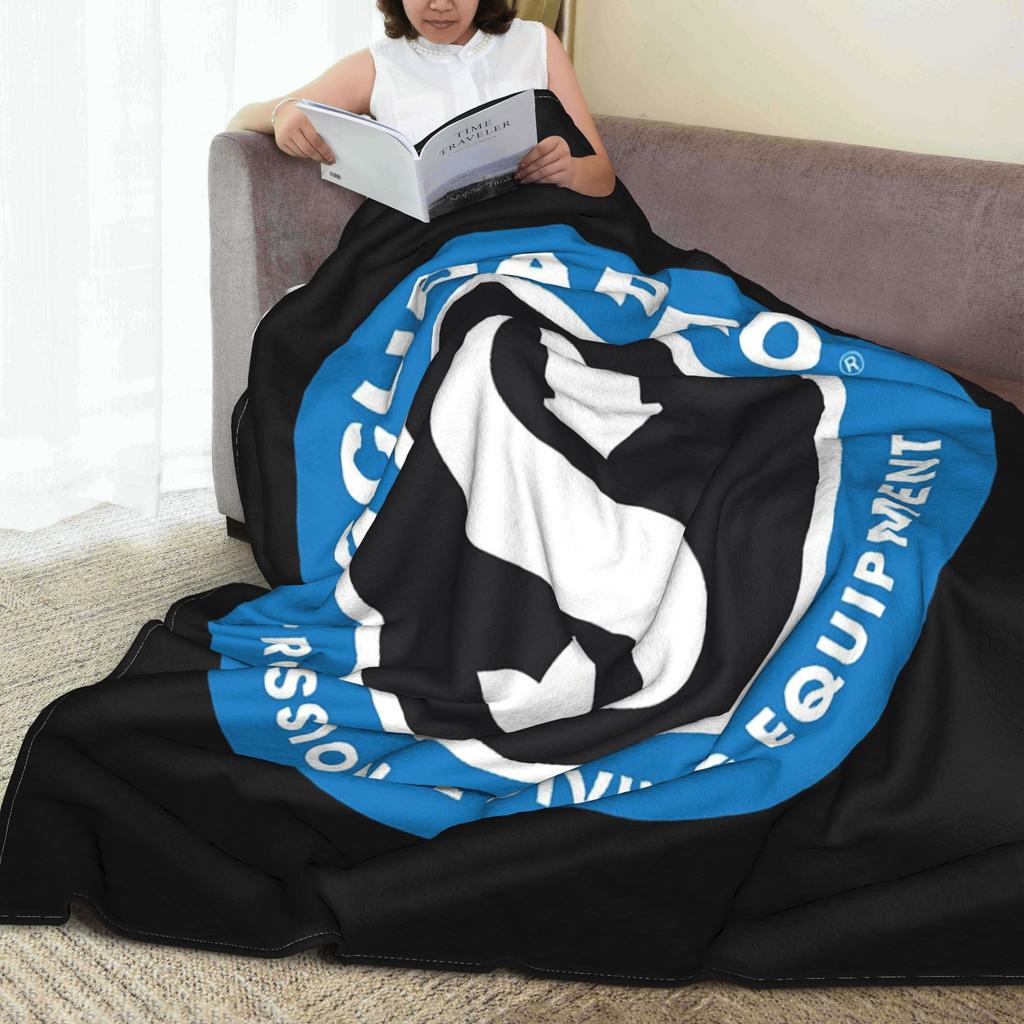 Flannel Throw Blanket Scubapros Diving Logo Warm Plush Blankets Soft Bedspread for Bed Living room Home Travel Couch