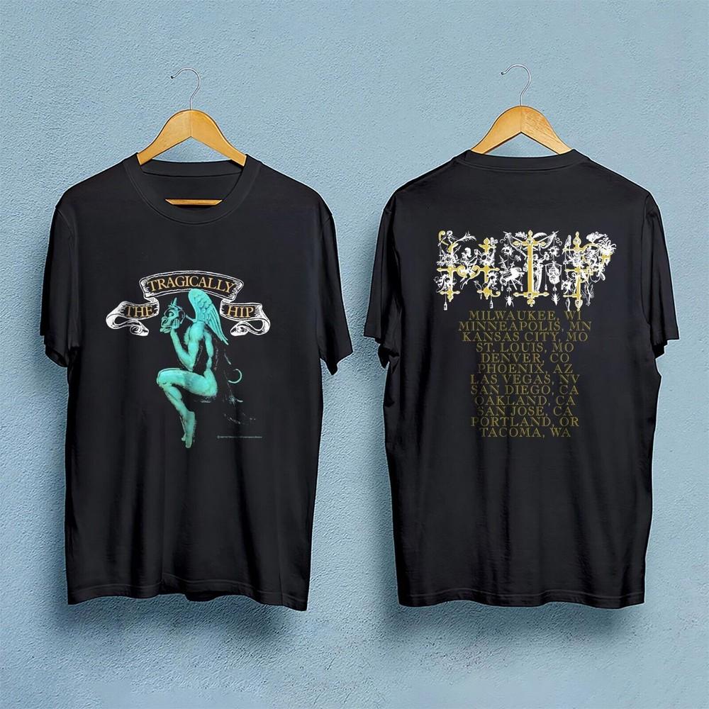 1993 The TRAGICALLY Hip Tour T-Shirt Rock Tee Vintage Rock Canada Unisex T-Shirt XXXL
