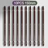 10PCS S2 PH2 Screwdriver Heads 65mm 100mm 150mm Magnetic Double Head High Hardness Electric Drills Alloy Steel Tools