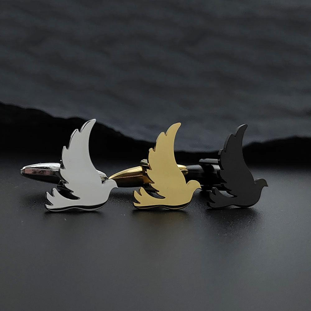 Stainless Steel Hummingbird Brooch Men Cute Animal Design Jewelry Wedding Men's Shirt Suit Badge Lapel Pins Accessory