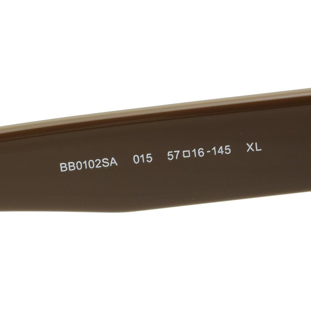 Balenciaga Sunglasses with Mirrored Asian BB0102SA and Bronze Women's Lenses, Fit, 015, Brown, Ruthenium,