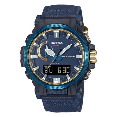 [Casio] Pro Trek Watch Domestic Genuine Product Casio Watch 50th Anniversary Model Radio Solar Prw-61Ss-2Jr Men's Blue X Gold