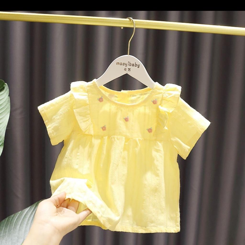 Baby Girl Princess Dress New Children's Summer Dress Girl's Skirt Small Fresh and Versatile Small Flower Doll Shirt Trendy