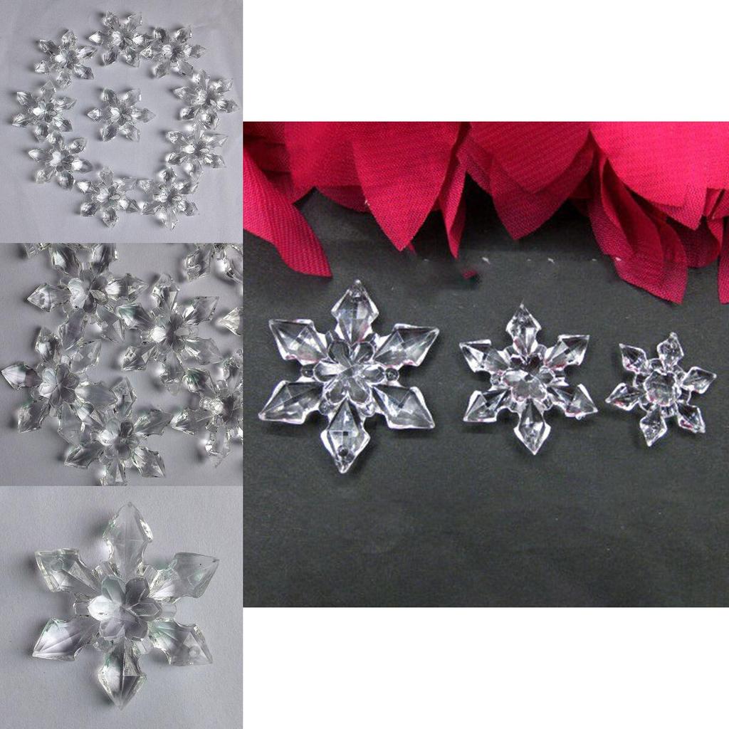 10pcs Crystal Christmas Snowflakes Ornaments Party Tree Hanging Decoration Xmas