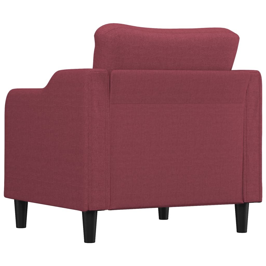 Vidaxl Fotel, Winna Czerwień, 60 Cm, Obity Tkaniną