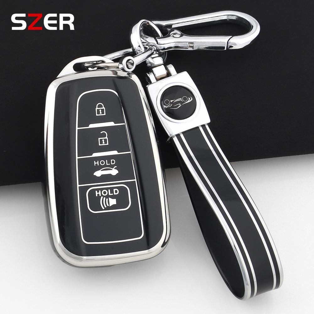 Tpu 4 Buttons Car Remote Key Case Cover Shell Fob For Toyota Chr Camry Corolla Rav4 Highlander C-Hr Prius Land Cruiser Prado
