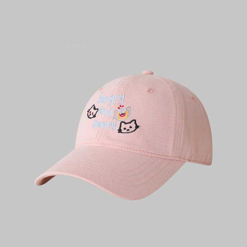Spring and summer sweet macaron color baseball cap children's sunshade cartoon cute kitten sunshade cap