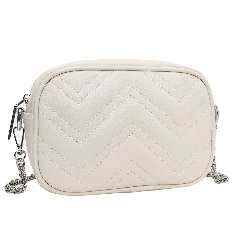 

Cowhide Bags Large Capacity Box Bag Rhombus Niche Chain Crossbody Bag Generation белый