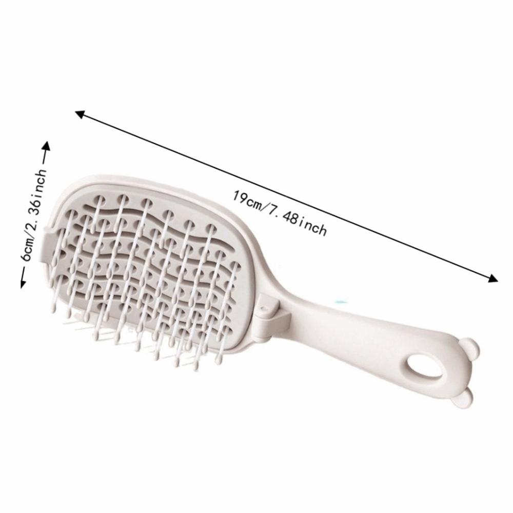 Self Clean Volumize Hair Brush Anti Static Scalp Massage Comb Foldable Massage Comb  Travel