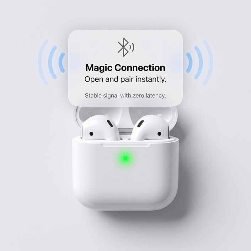 Apple Auriculares Bluetooth TWS AirPods 2 Micrófono Integrado Control Táctil Audio Rico Batería Larga Auriculares Inalámbricos Para IOS Android