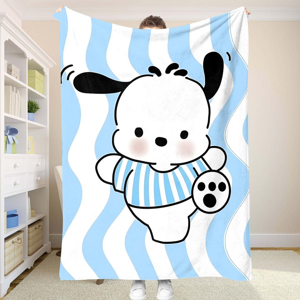 P-Pochaccoes Picnic Blanket Fluffy Soft Blankets and Throws Sofa Blankets for Bed Summer Comforter Bedspread on the Bed Anime &