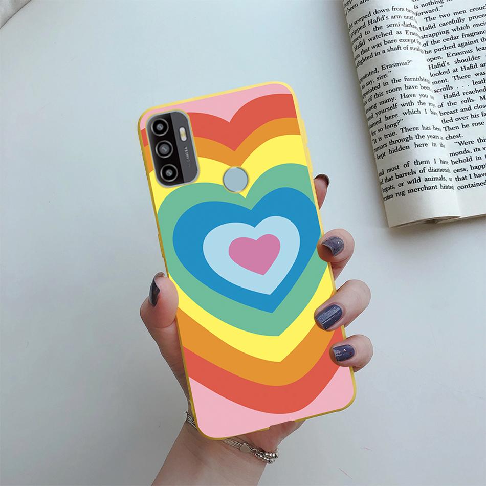 For OPPO A53S 2020 Case Cartoon Coque Heart Painted Silicone Phone Back Cover For oppo a53s A 53s A53 s oppoa53 2020 Shell Case