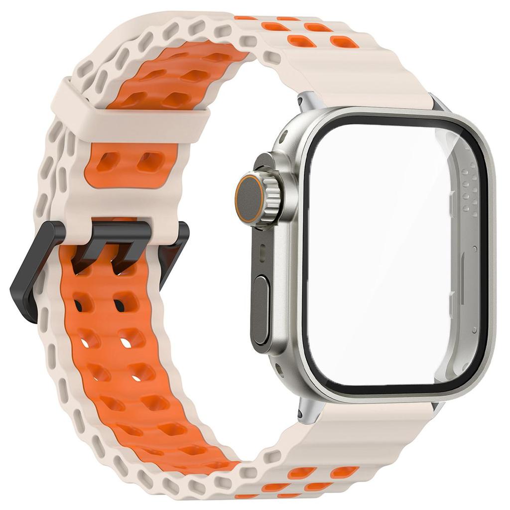 Marine Strap+PC Case for Huawei Watch Fit4 4 Pro Two-tone Strap Ghange To Ultra Cover for Huawei Fit 3 Smartwatch Accessories