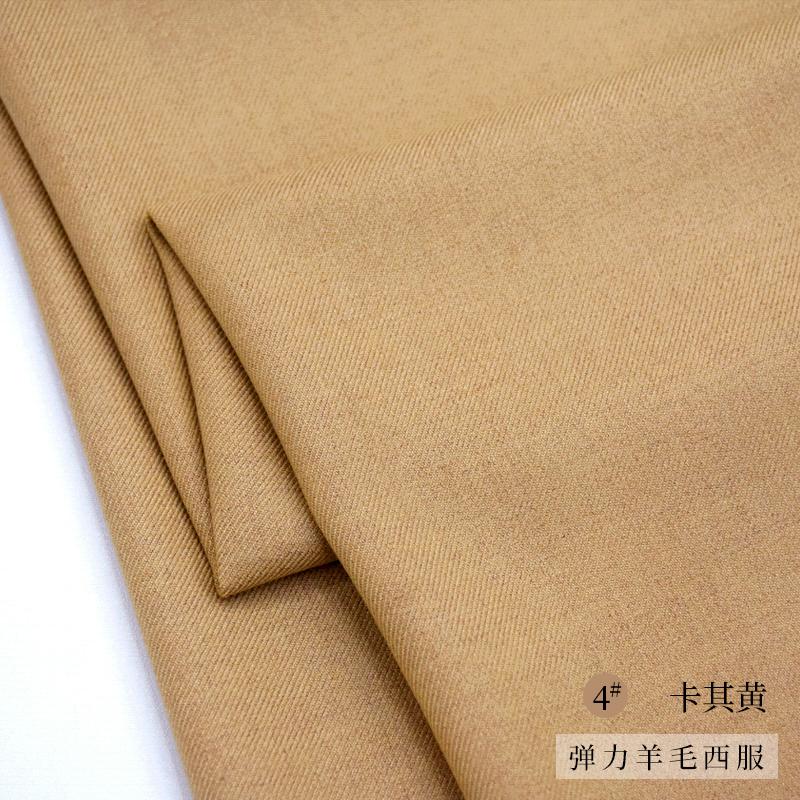 Woolen Thick Little Stretch Fabric DIY Sewing Suits Blazer Pants Autum Winter Worsted Elastic Wool Fabrics 420G/M Stoff