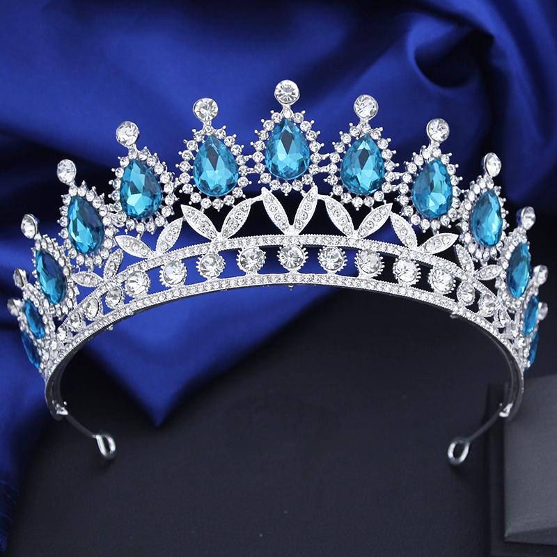 Vintage Water Drop Crown for Queen Bridal Prom Wedding Dress Hair Jewellry Bride tiaras Cosplay Head Accessories