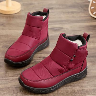 Kadın Kış Polar Astarlı Kar Botları Açık Hava Sıcak Hafif Kaymaz Yüksek Top Ayak Bileği Çizmeler Kadın için Kürk Astarlı Kısa Patik