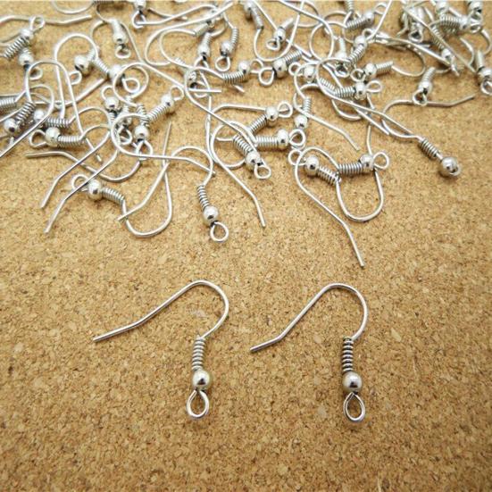 100Pcs/500Pcs Earring Hook Coil Ear Wires for DIY Jewelry Making Findings Repair