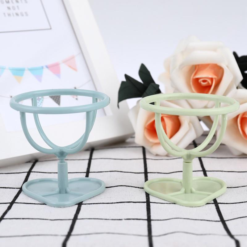 3Pcs Women Makeup Beauty Powder Puff Egg Sponge Display Stand Holder Drying Rack