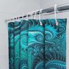 Moderner blauer Wirbel Duschvorhang Wasserdichtes Stoffdekor für Badezimmer