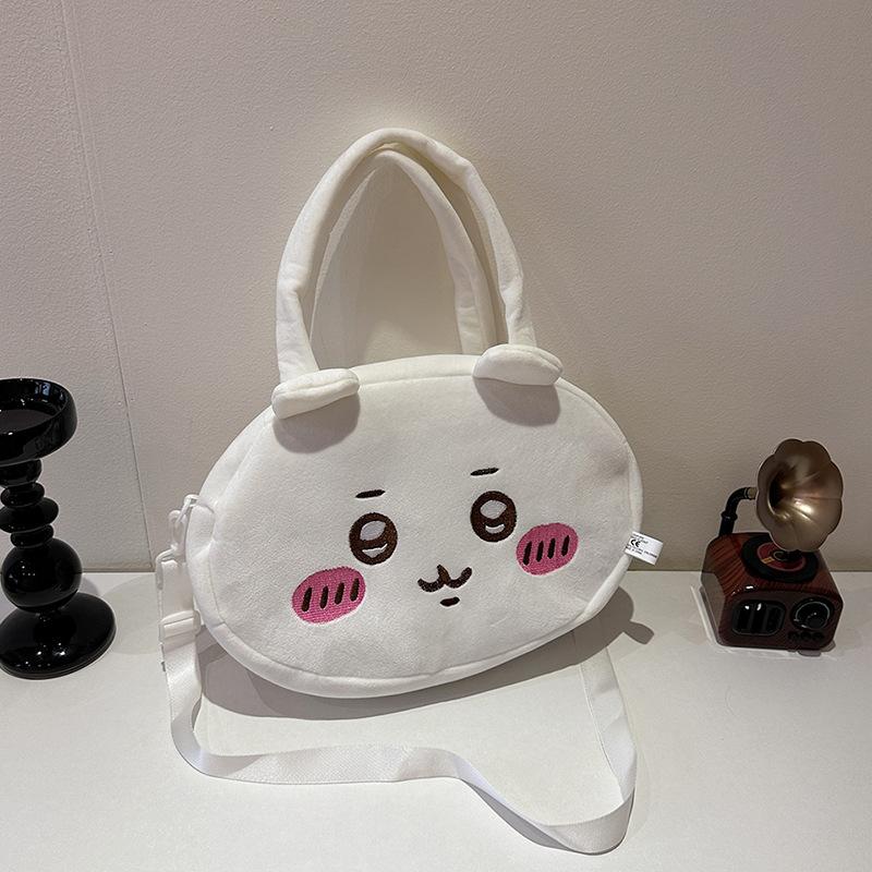 2025 New Cartoon Fashion Plush Handbag Small Fresh Versatile Ugly Cute Girl Shoulder Messenger Bag