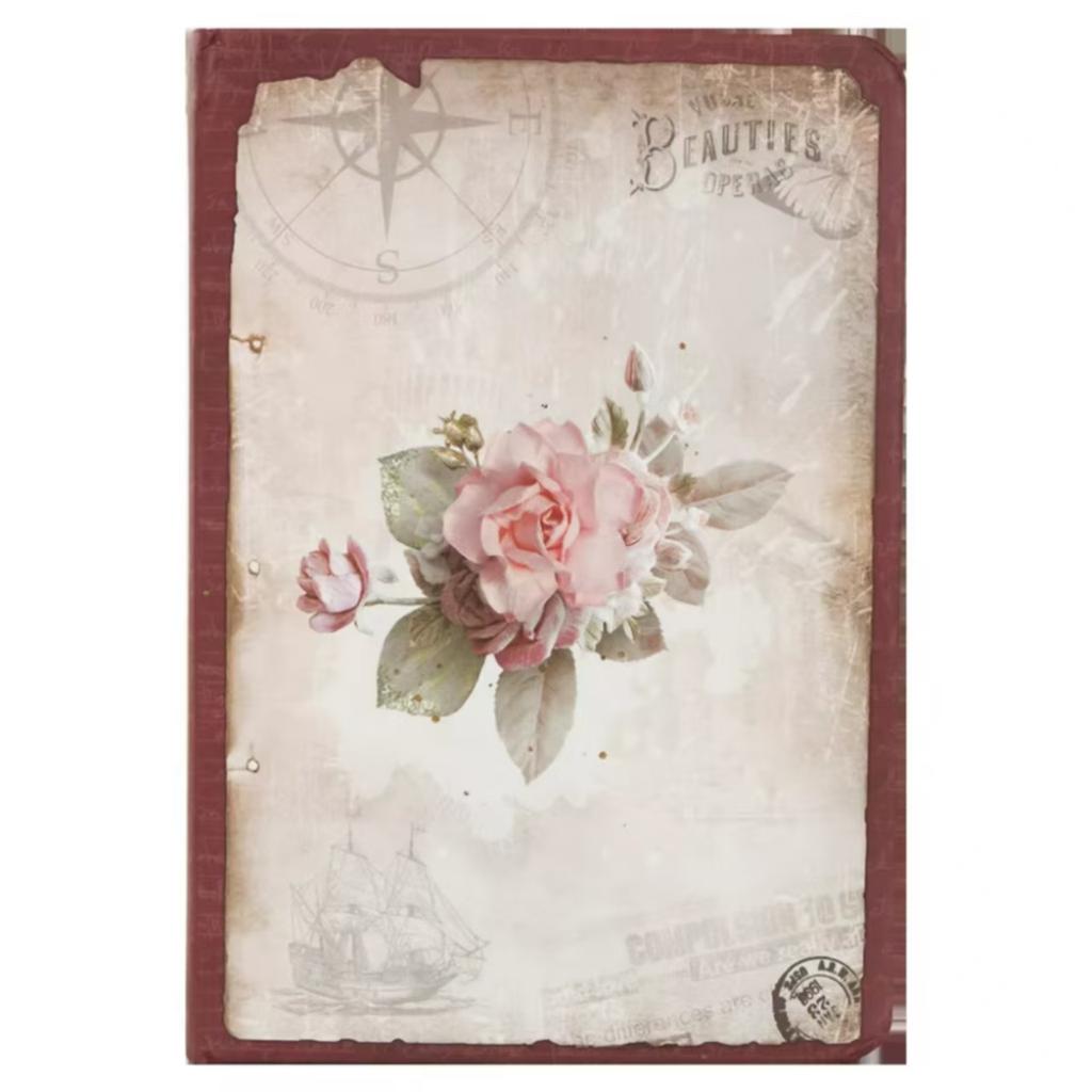 Retro Fashion Hardcover Color Inner Page Dream Falling Color Page Hard Notepad Diary Diary Notebook