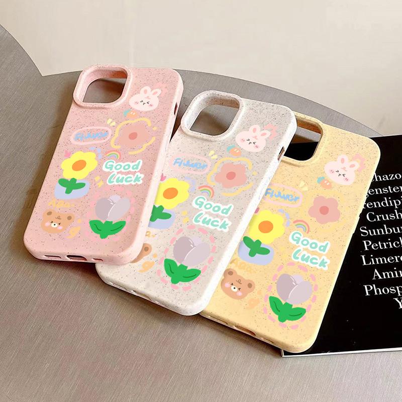 Phone Case for iPhone 16 15 14 13 12 11 Pro Max iPhone 11 13 16 15 14 12 X XS XR 6 7 8 SE iPhone 6 7 8 Plus Degradable Wheat Straw Case Cover