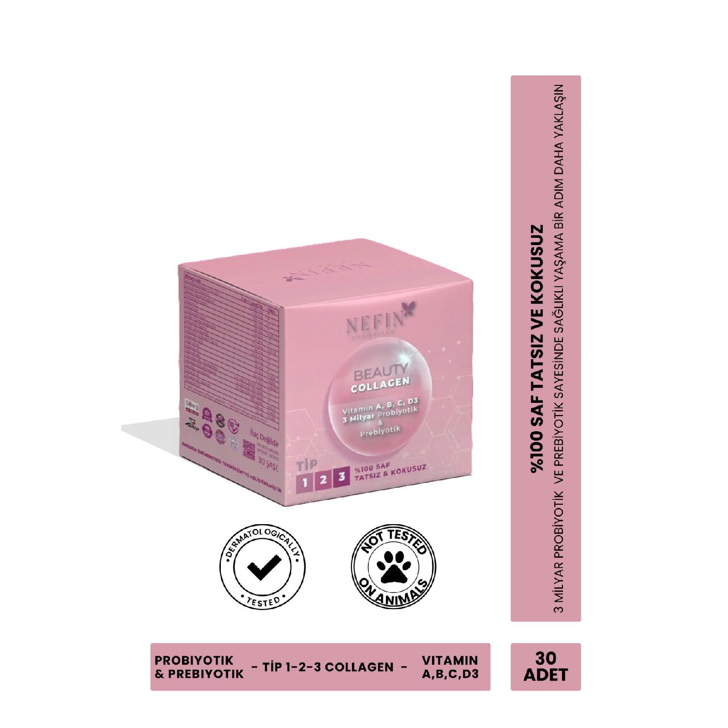 

Collagen 100 %pure 3-pure Probiotic, Prebiotic Type 1-2-3 Three Layers Of Hydrolyized Vitabcd (30 Days)