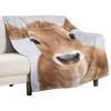 Calf - Colorful Throw Blanket Flannel Fabric Loose Funny Gift Summer Beddings Blankets