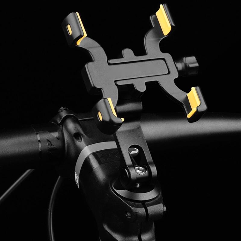 Supporto Manubrio Bici 4 Artigli Regolabile Rotazione 360° per Navigazione Ciclismo