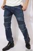 Vanson Embroidered Denim Biker Size 34 NVBL-2303 Pants, Indigo,