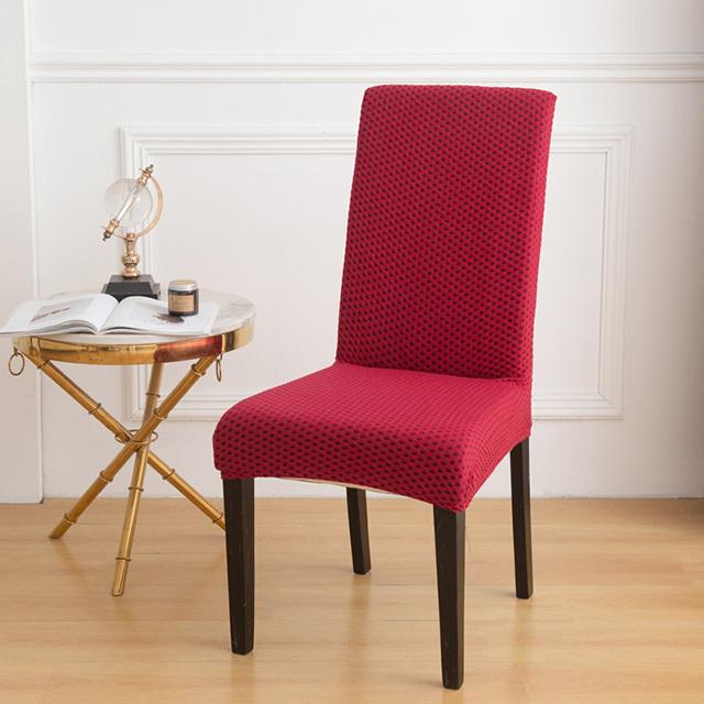 

Новый жаккардовый чехол на стул, эластичные утолщенные вязаные чехлы на стулья для столовой, отеля, домашний декор, моющиеся защитные чехлы для сидений, 1 шт. 1 PCS вино красного