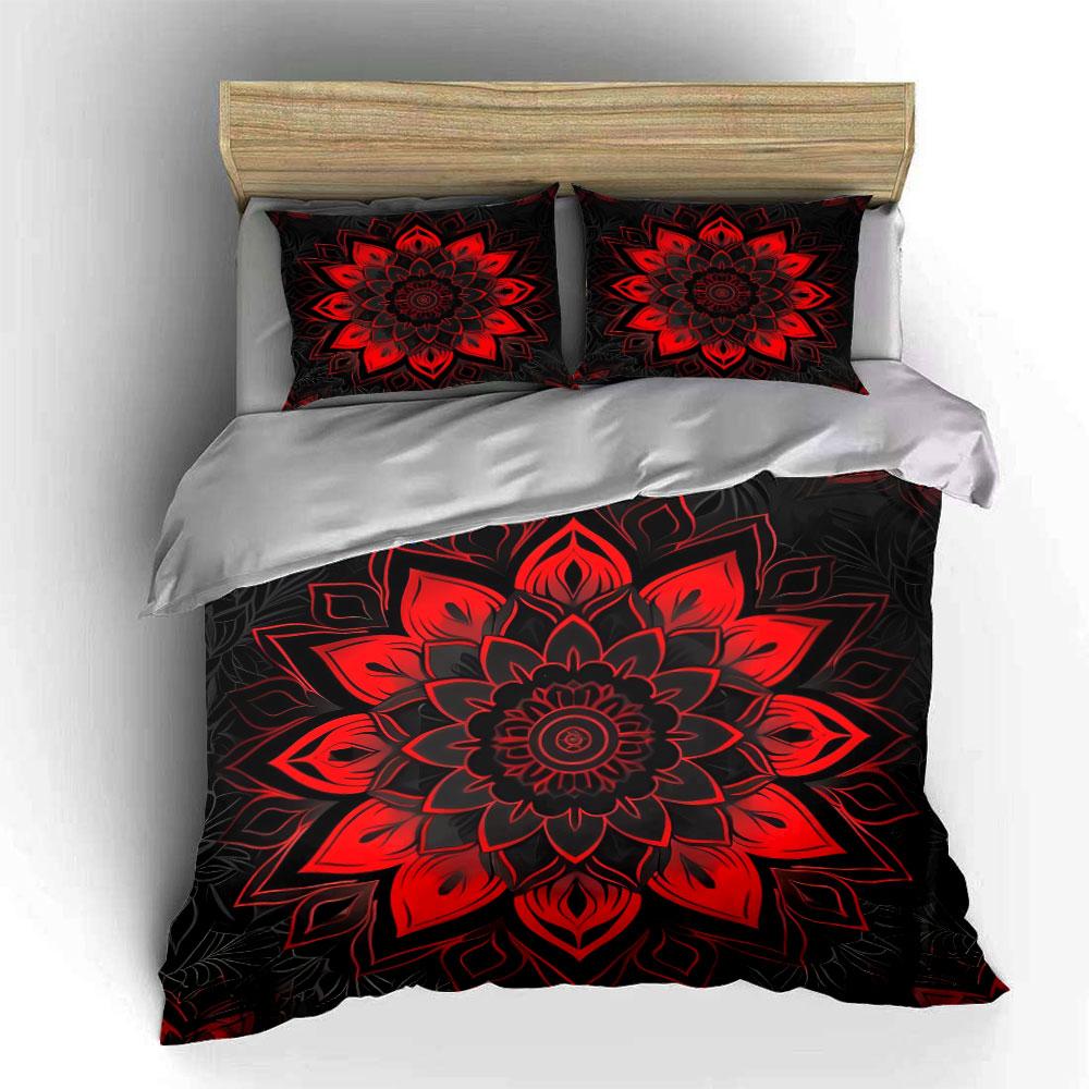 Mandala Tapestry Set Decoration Soft Comfortable Duvet Cover Bedding Set Included 1*Duvet Cover & 2*Pillowcases, Gift