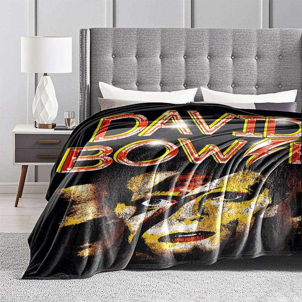 Bowie Lightning Bolt Blanket for all seasons blanket lunch break throw gift