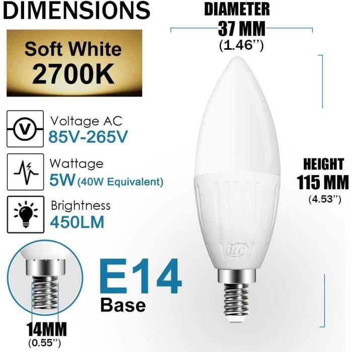 RGB LED žárovka - HEKEE - E14 - 5W - 12 barev - 3 úrovně jasu