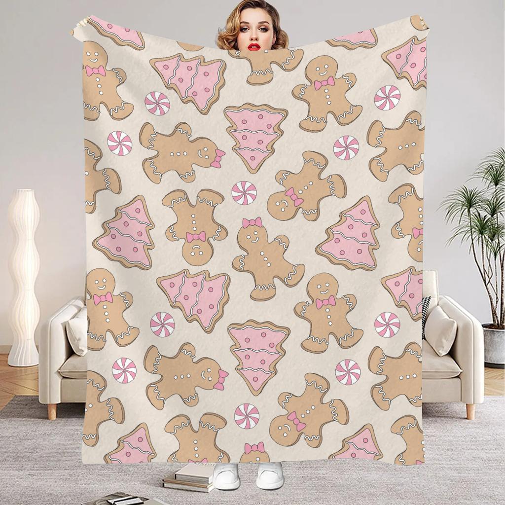 1PC Christmas Blanket Soft Baby Flannel Blanket For Home Bedroom Nap Leisure Blankets Birthday Christmas Gifts For Home Decor