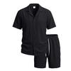Set Camicia Estiva Uomo Casual Outdoor Tuta 2 Pezzi Ehome Abbigliamento Pigiama Comodo Traspirante Spiaggia Manica Corta Set
