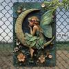 Fairy Theme Tin Plates – Retro Fantasy Wall Art | Enchanting Decor for Homes Bars & Dreamy Spaces