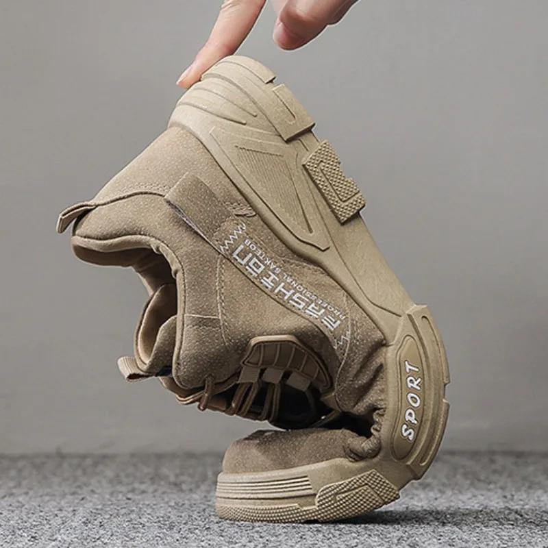 Men's Shoes 2025 New Spring and Autumn Fashion Breathable Casual Sports Shoes Outdoor Anti Slip Wear-resistant Workwear Shoes