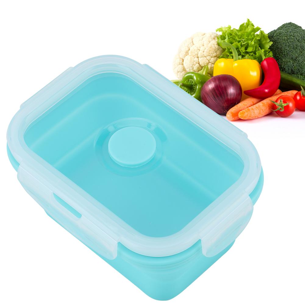 Scatola Pranzo Portatile in Silicone 4 Misure Pieghevole Sicura per Microonde Contenitore per Alimenti