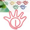 100Pcs Paper Clip Metal Hand Shaped Design Rustproof Paperclip Decoration for   School